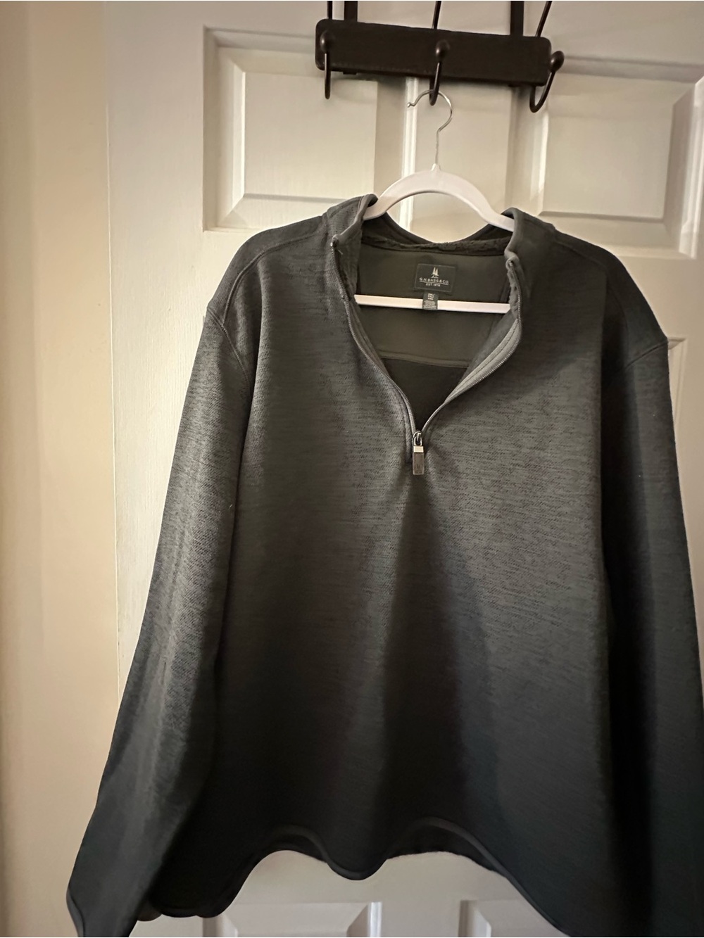 G.H. Bass & Co. Men's Dark Charcoal Half-Zip Sweater